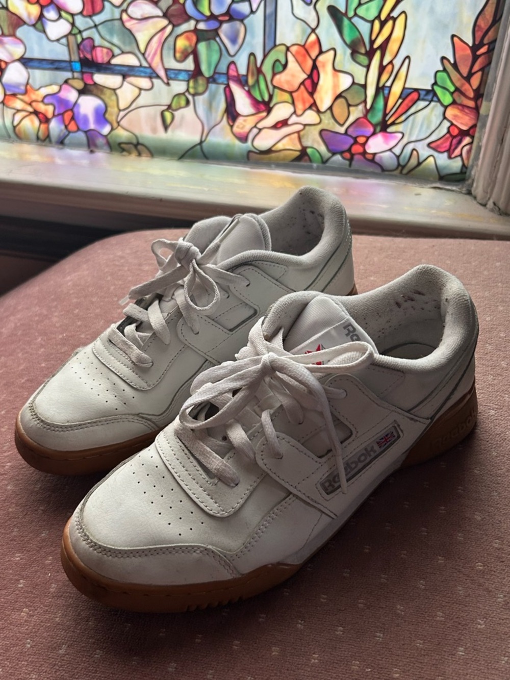 Reebok Women’s White And Brown Sneakers Size 8